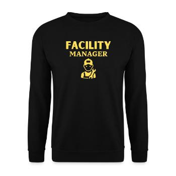 Facility Manager - Unisex Sweatshirt - black - Front - Alina (178cm) & Michal (187cm)