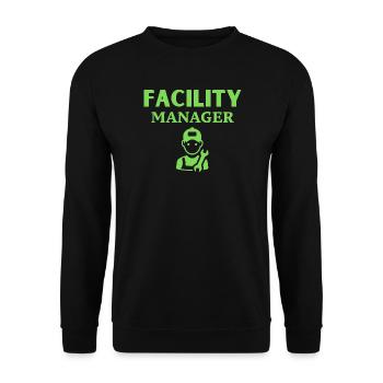 Facility Manager - Unisex Sweatshirt - black - Front - Alina (178cm) & Michal (187cm)
