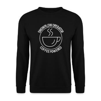 Snowplow Operator Coffee Powered Snow Plow Driver - Unisex Sweatshirt - black - Front - Alina (178cm) & Michal (187cm)