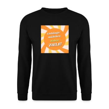 Fille préférée - Cibles dans l’illustration du soleil - Sweat-shirt Unisexe - noir - Devant - Alina (178cm) & Michal (187cm)