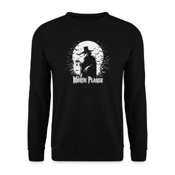 Mystical Witchcraft Moon Design - Unisex Sweatshirt - black - Front - Alina (178cm) & Michal (187cm)