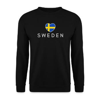 J’aime la Suède, j’aime la Suède - Sweat-shirt Unisexe - noir - Devant - Alina (178cm) & Michal (187cm)