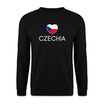I love Czechia, heart Czechia - Unisex Sweatshirt - black - Front - Alina (178cm) & Michal (187cm)