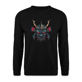 Mech-Samurai - Unisex Pullover - Schwarz - Vorne - Alina (178cm) & Michal (187cm)
