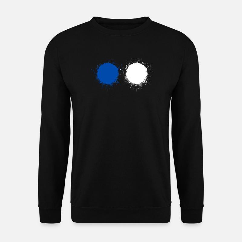 Blue White - Unisex Sweatshirt - black