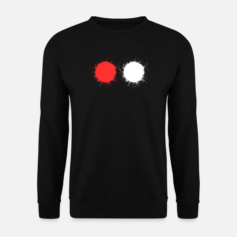 red white - Unisex Sweatshirt - black