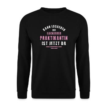 Painter Intern Thank You Internship Paint Shop - Unisex Sweatshirt - black - Front - Alina (178cm) & Michal (187cm)