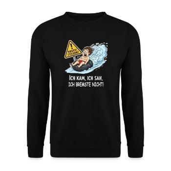 Je n'ai pas freiné - Sweat-shirt Unisexe - noir - Devant - Alina (178cm) & Michal (187cm)