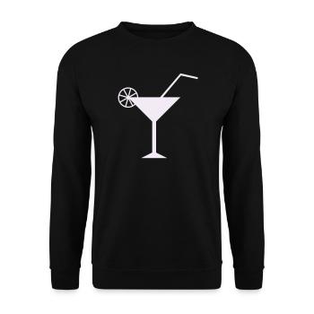 Design élégant de cocktail au citron - Sweat-shirt Unisexe - noir - Devant - Alina (178cm) & Michal (187cm)