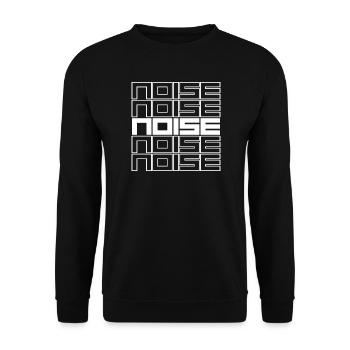 Noise Geometric Typography Bold Pattern - Unisex Sweatshirt - black - Front - Alina (178cm) & Michal (187cm)