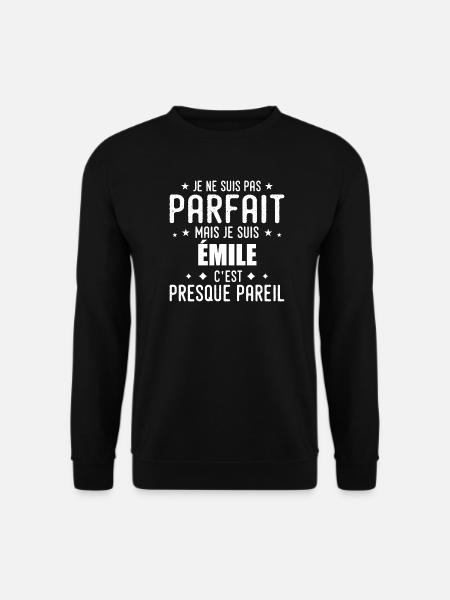Emile: authentic, imperfect, top, perfection - Unisex Sweatshirt - black