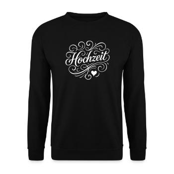 Coeur de mariage - Sweat-shirt Unisexe - noir - Devant - Alina (178cm) & Michal (187cm)