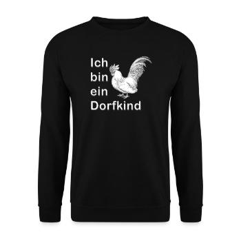 I'm a village kid - Unisex Sweatshirt - black - Front - Alina (178cm) & Michal (187cm)