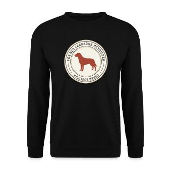 Labrador Retriever Emblem Design - Unisex Sweatshirt - black - Front - Alina (178cm) & Michal (187cm)