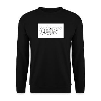 Cozy animal motif on sofa - Unisex Sweatshirt - black - Front - Alina (178cm) & Michal (187cm)