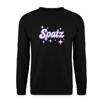 Spatz / Y2K Design - Unisex Sweatshirt - black - Front - Alina (178cm) & Michal (187cm)