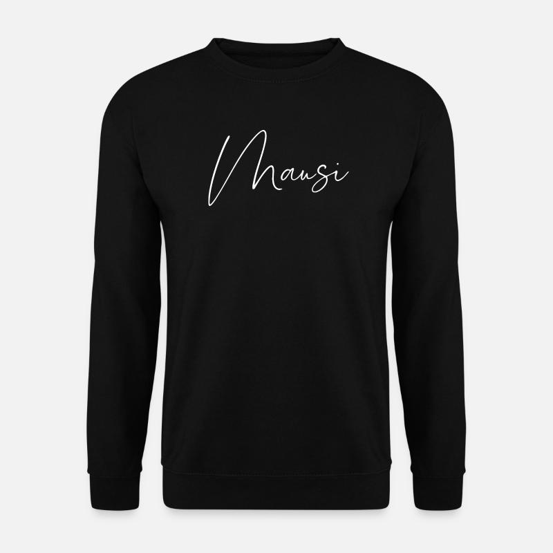 Mausi / Conception d’écriture manuscrite (Blanc) - Sweat-shirt Unisexe - noir