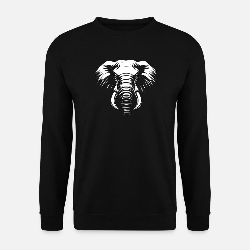 Elephant White :) - Unisex Sweatshirt - black