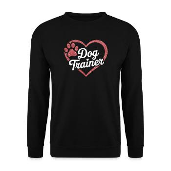 Dresseur de chiens Heart Design - Sweat-shirt Unisexe - noir - Devant - Alina (178cm) & Michal (187cm)