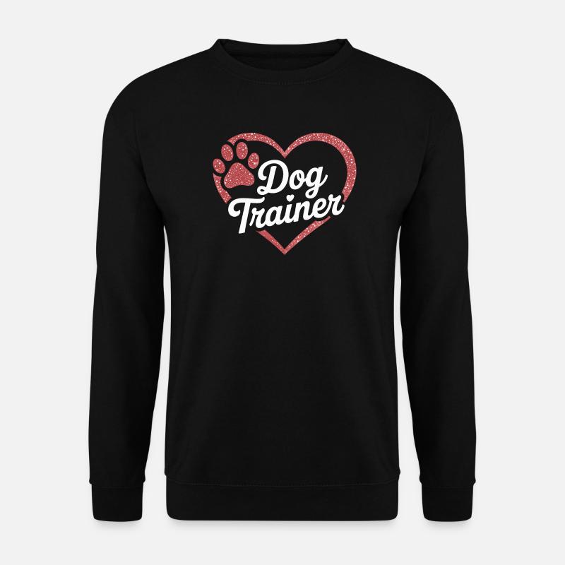 Hundetrainer Herz Design - Unisex Pullover - Schwarz