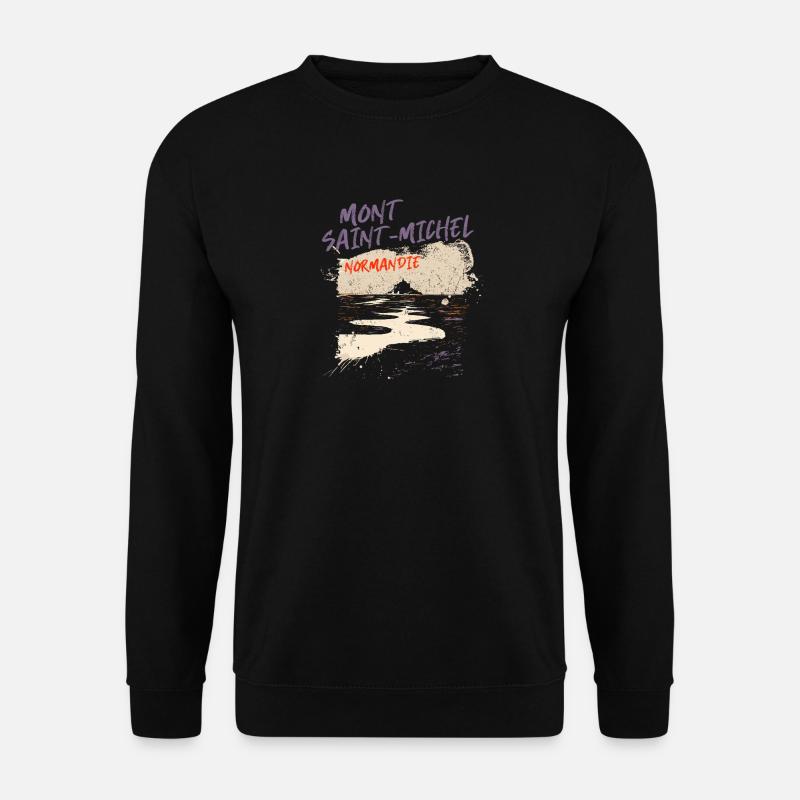 Mont Saint-Michel, Normandie - Unisex Pullover - Schwarz