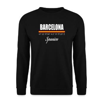 Barcelona - Unisex Sweatshirt - black - Front - Alina (178cm) & Michal (187cm)