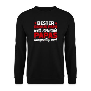 Best Bonus Dad Normal Dads Are Boring - Unisex Sweatshirt - black - Front - Alina (178cm) & Michal (187cm)