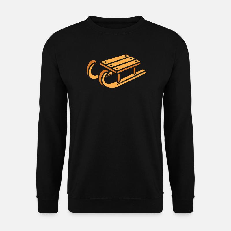 Winterlicher Schlitten Cartoon Stil - Unisex Pullover - Schwarz