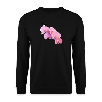 orchidée rose isolé clipart - Sweat-shirt Unisexe - noir - Devant - Alina (178cm) & Michal (187cm)