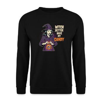 Witch Better Have My Candy Pop Art - Unisex Sweatshirt - black - Front - Alina (178cm) & Michal (187cm)