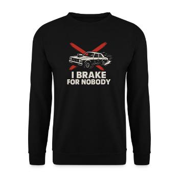 Demolition Derby Fan Pit Crew Crash Driver Fair - Unisex Pullover - Schwarz - Vorne - Alina (178cm) & Michal (187cm)