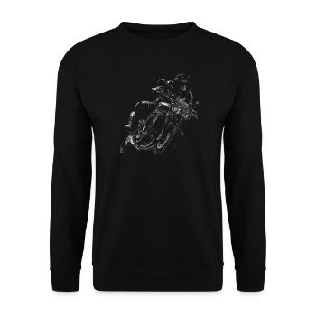 motocyclette - Sweat-shirt Unisexe - noir - Devant - Alina (178cm) & Michal (187cm)