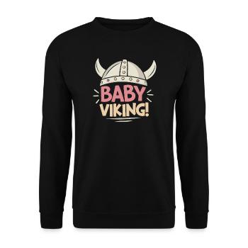 Viking Bébé Casque Pastel - Sweat-shirt Unisexe - noir - Devant - Alina (178cm) & Michal (187cm)