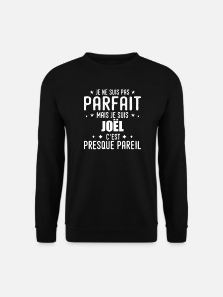 Joel: authentic, imperfect, top, perfection - Unisex Sweatshirt - black