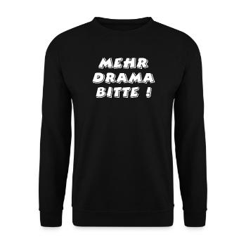 Drama - Unisex Sweatshirt - black - Front - Alina (178cm) & Michal (187cm)