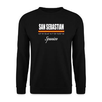San Sebastian - Unisex Sweatshirt - black - Front - Alina (178cm) & Michal (187cm)