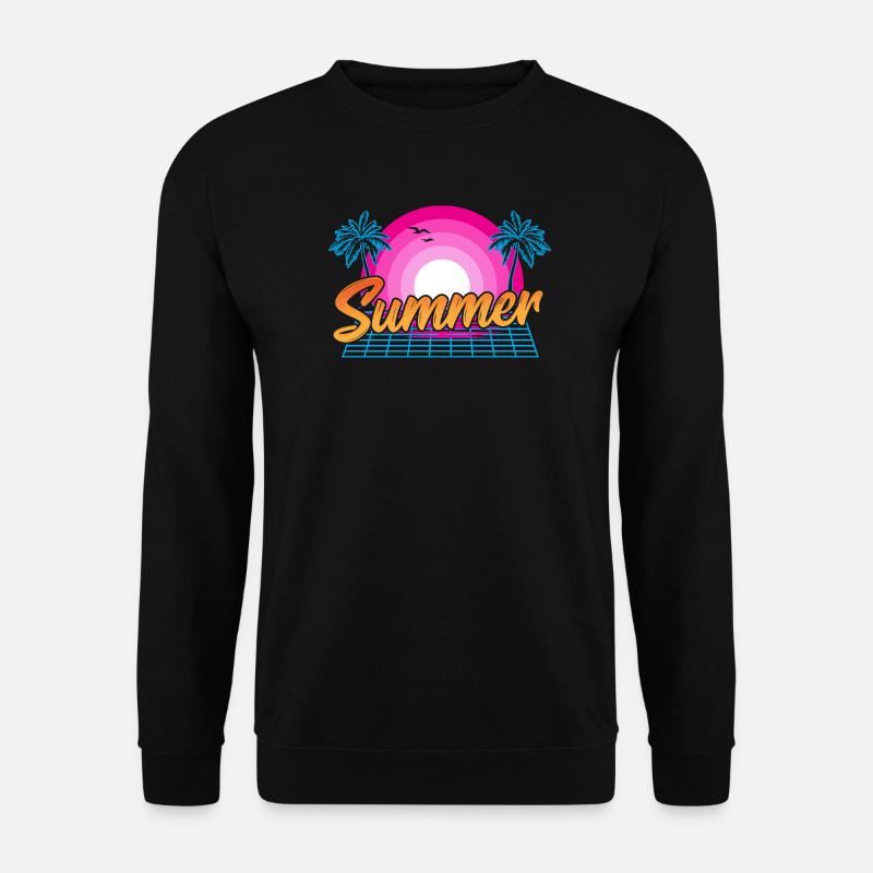 Strand Warmes Wetter 80er/90er Sommer Sonne - Unisex Pullover - Schwarz