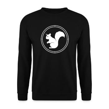 Eichhörnchen – Fabeltier, Wortspiel & Märchen-Fun - Unisex Pullover - Schwarz - Vorne - Alina (178cm) & Michal (187cm)