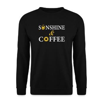 Coffee Sunshine - Unisex Sweatshirt - black - Front - Alina (178cm) & Michal (187cm)