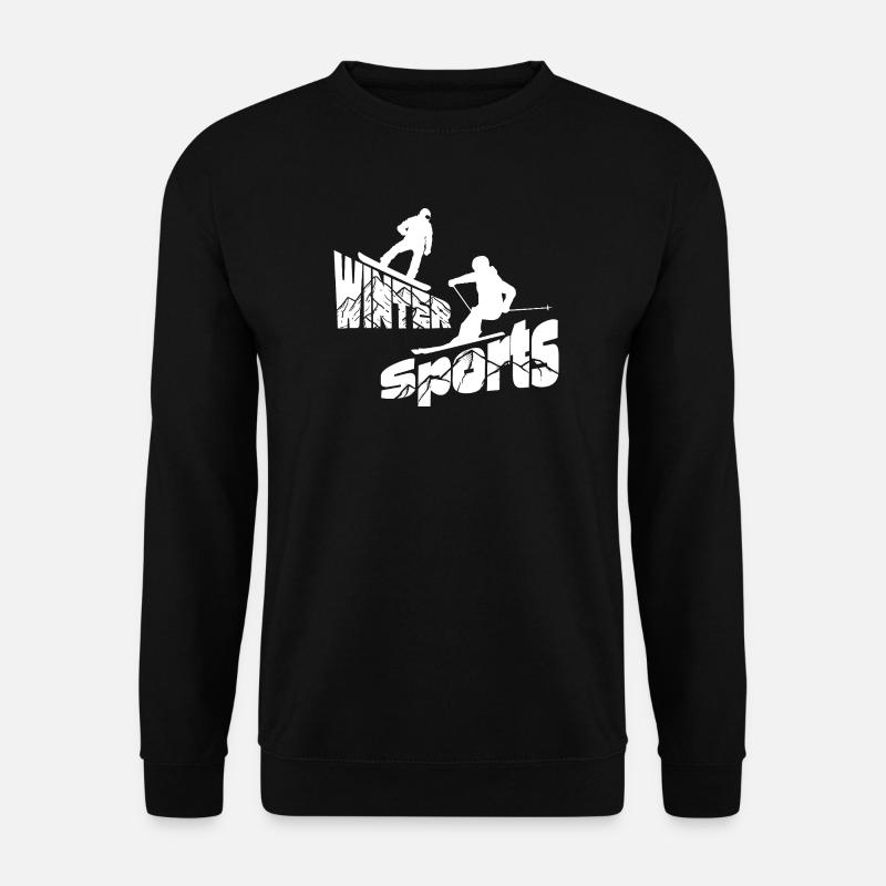 Winter Sports - Berge - Unisex Pullover - Schwarz