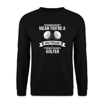 Best Grandpa by Par Golf Lover Funny Retro - Unisex Sweatshirt - black - Front - Alina (178cm) & Michal (187cm)
