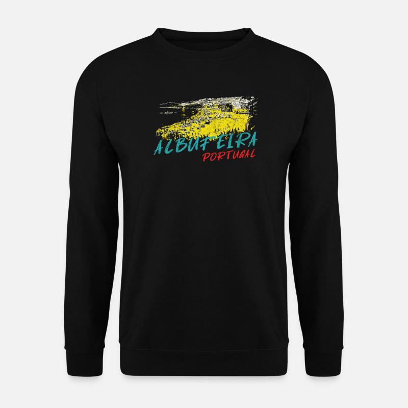Illustration Albufeira Praia dos Barcos - Sweat-shirt Unisexe - noir