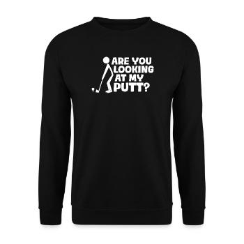 Regardez-vous mon putt ? Golfeur Golf Golf - Sweat-shirt Unisexe - noir - Devant - Alina (178cm) & Michal (187cm)