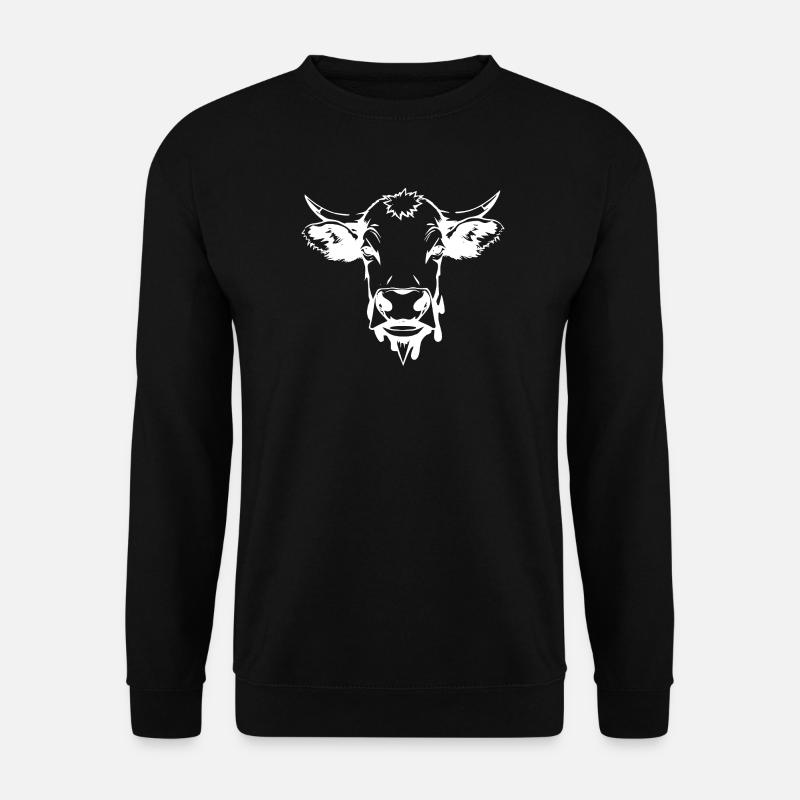 Vache Vache Blanche Blanche Cadeau Fermier - Sweat-shirt Unisexe - noir