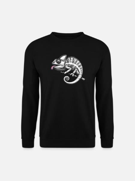 Chameleon pastel tribal art - Unisex Sweatshirt - black