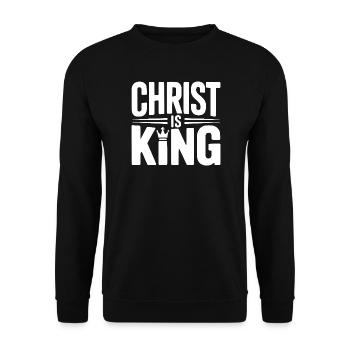 Le Christ est Roi - Sweat-shirt Unisexe - noir - Devant - Alina (178cm) & Michal (187cm)