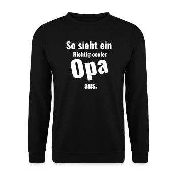 Real Cool Grandpa Guy Grandpa Grandpa Grandpa - Unisex Sweatshirt - black - Front - Alina (178cm) & Michal (187cm)