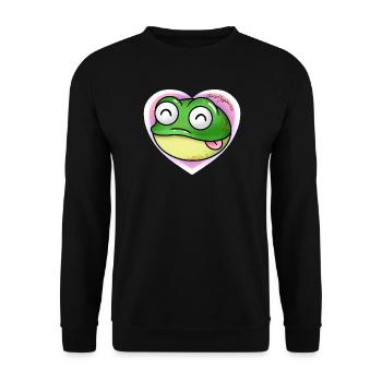 Frosch - Unisex Pullover - Schwarz - Vorne - Alina (178cm) & Michal (187cm)