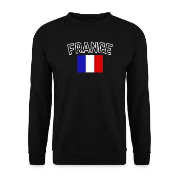France – Drapeau Français - Sweat-shirt Unisexe - noir - Devant - Alina (178cm) & Michal (187cm)