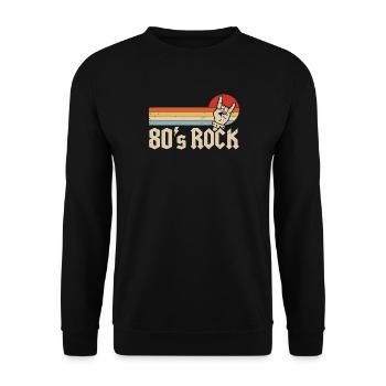80s Rock Music 1980s Metal Band Theme Party - Unisex Sweatshirt - black - Front - Alina (178cm) & Michal (187cm)